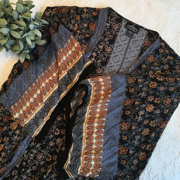 Angie Jackets & Blazers - Bohemian Print Duster Coat
